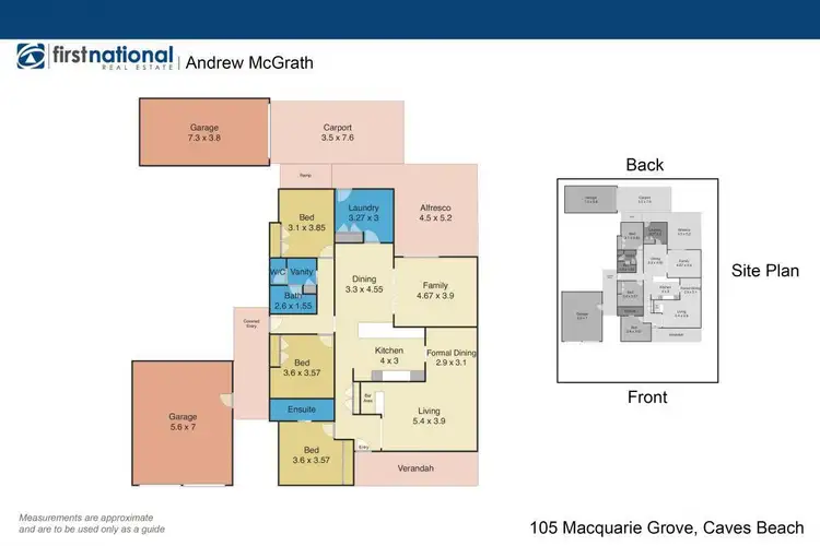 Floorplan of Homely house listing, 105 Macquarie Grove, Caves Beach NSW 2281