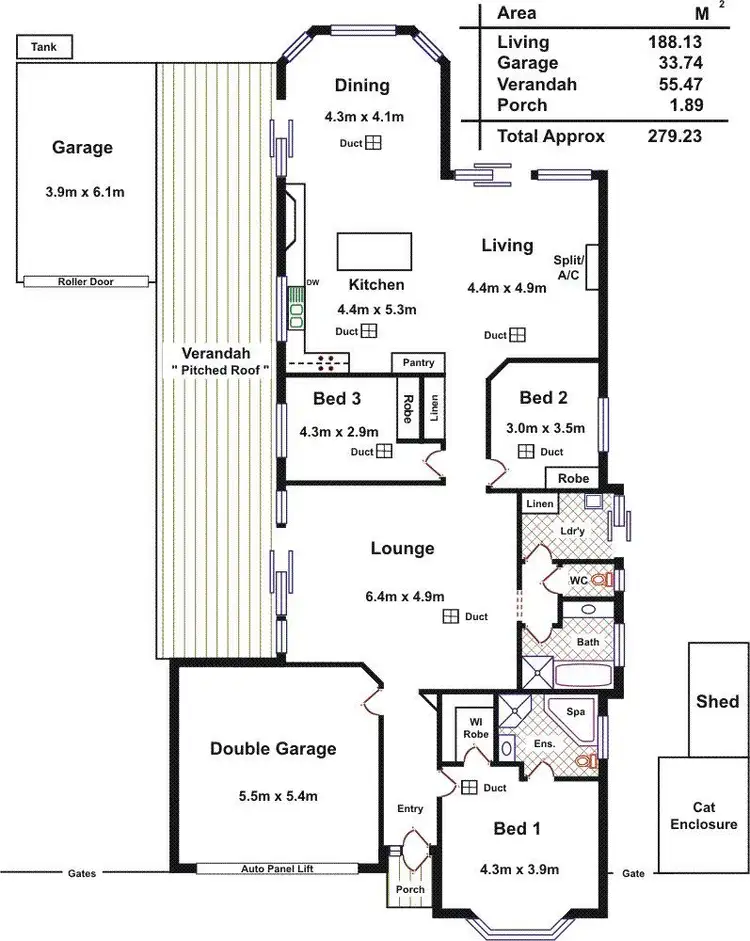 Floorplan of Homely house listing, 1 Wren Crescent, Paralowie SA 5108