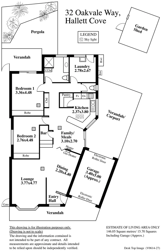Floorplan of Homely house listing, 32 Oakvale Way, Hallett Cove SA 5158