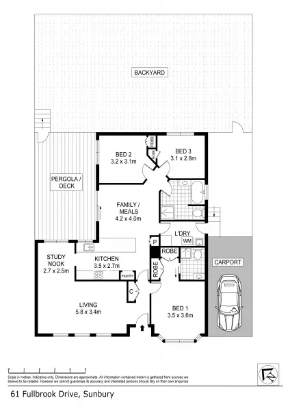 Floorplan of Homely house listing, 61 Fullbrook Drive, Sunbury VIC 3429