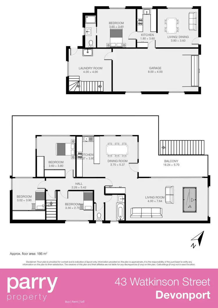 Floorplan of Homely house listing, 43 Watkinson Street, Devonport TAS 7310