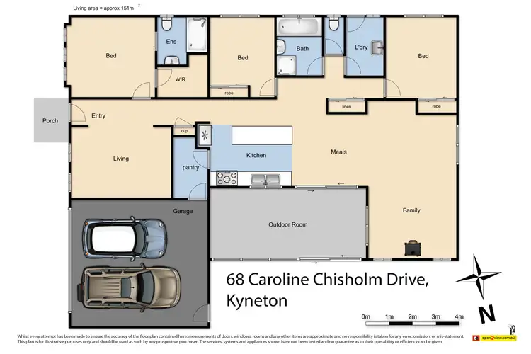 Floorplan of Homely house listing, 68 Caroline Chisholm Drive, Kyneton VIC 3444