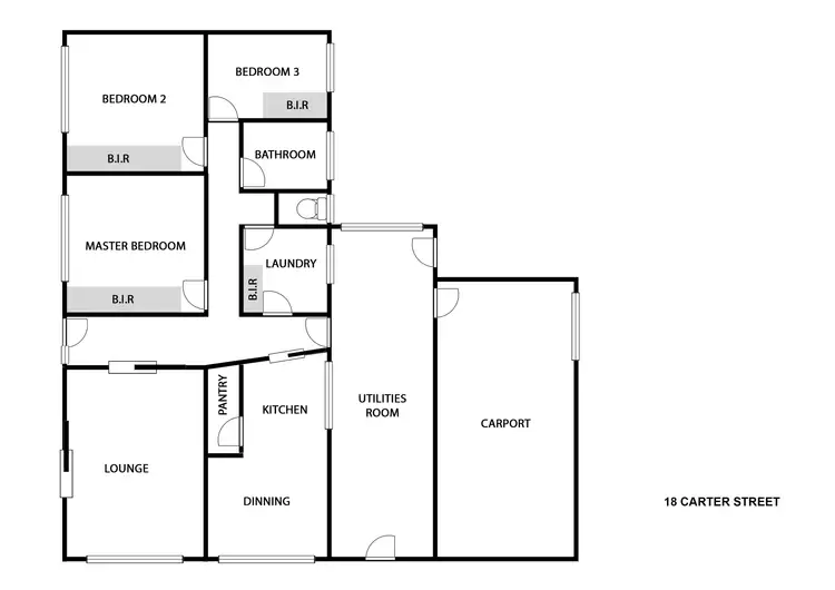 Floorplan of Homely house listing, 18 Carter Street, Horsham VIC 3400