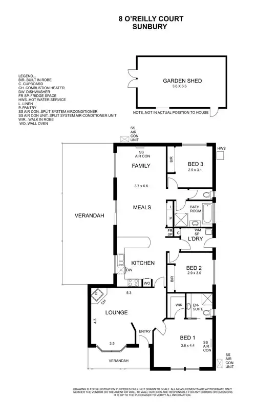 Floorplan of Homely house listing, 8 O'Reilly Court, Sunbury VIC 3429