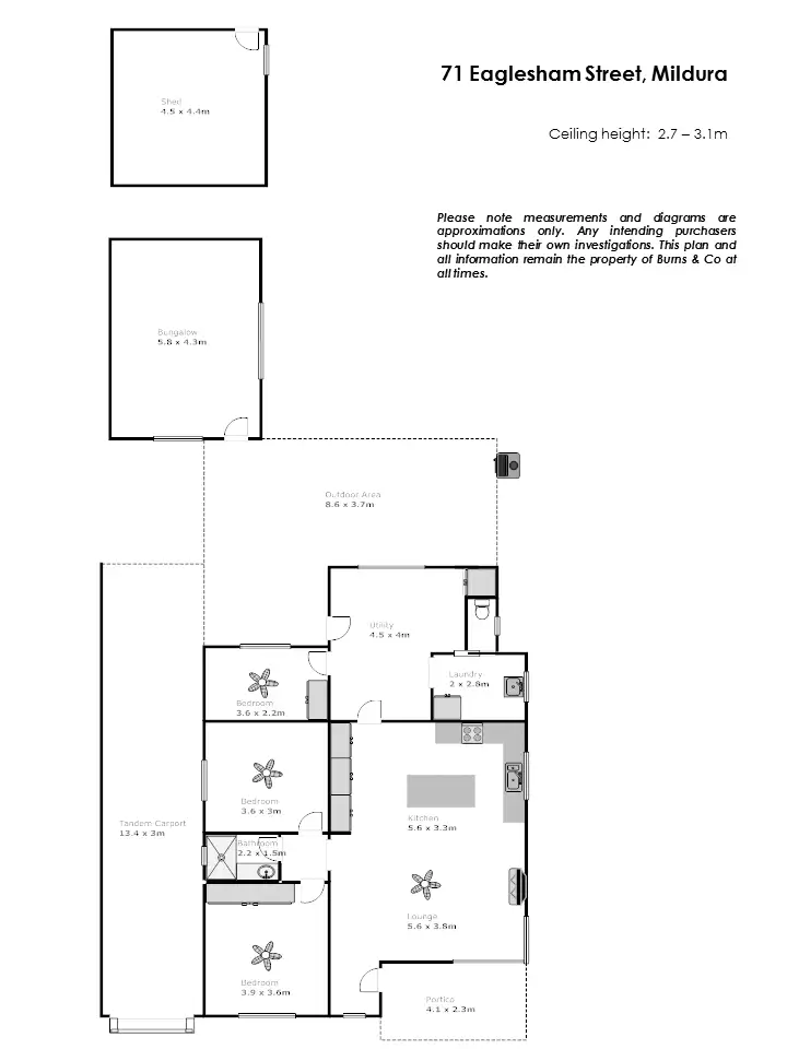 Floorplan of Homely house listing, 71 Eaglesham Street, Mildura VIC 3500