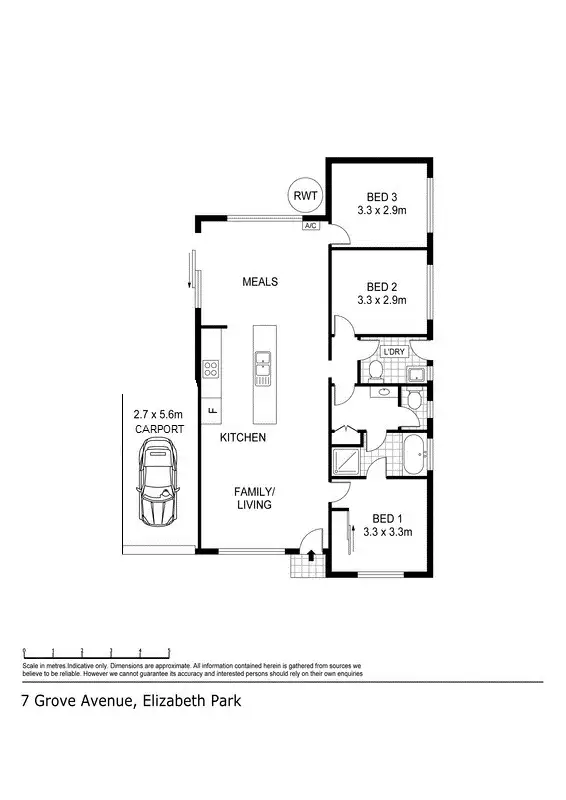 Floorplan of Homely house listing, 7 Grove Avenue, Elizabeth Park SA 5113