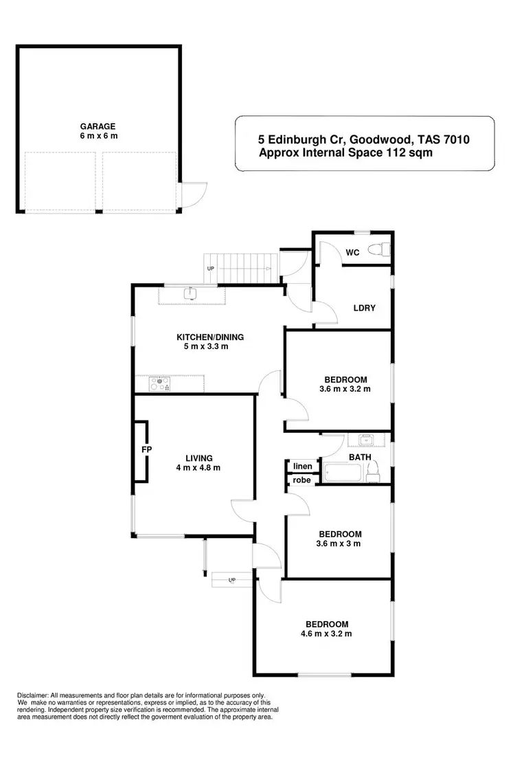 Floorplan of Homely house listing, 5 Edinburgh Crescent, Goodwood TAS 7010