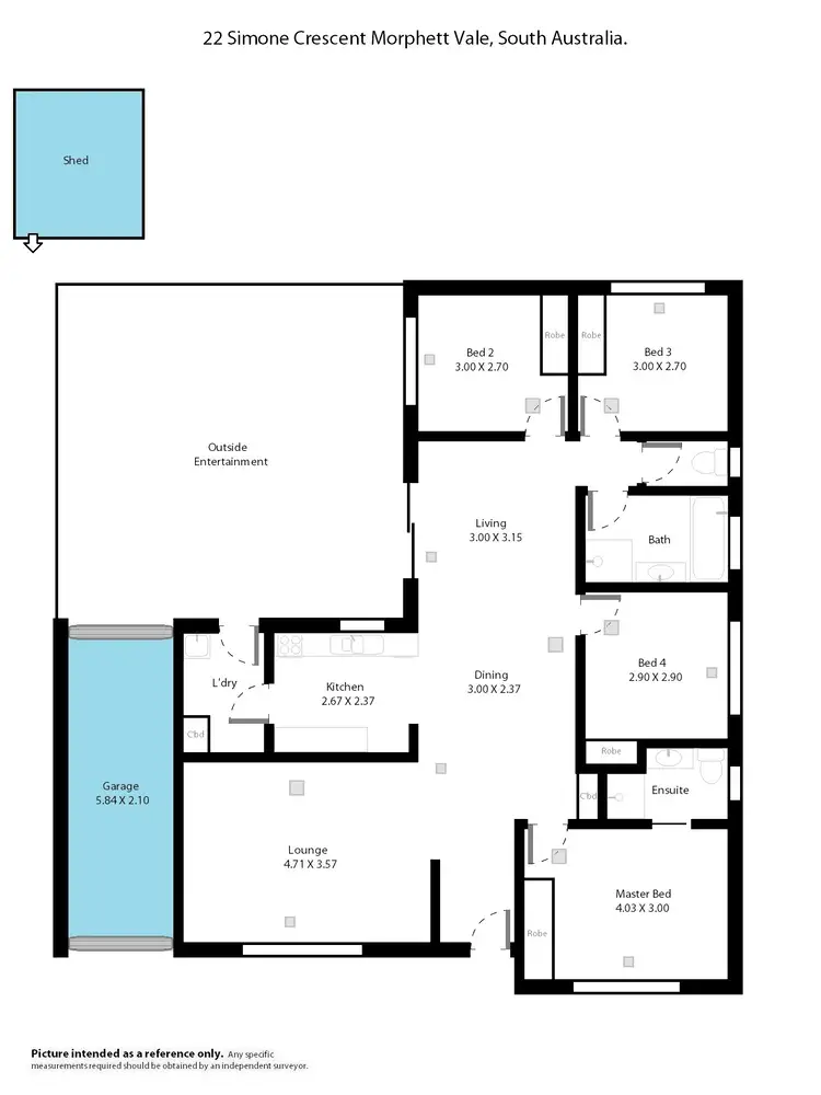 Floorplan of Homely house listing, 22 Simone Crescent, Morphett Vale SA 5162