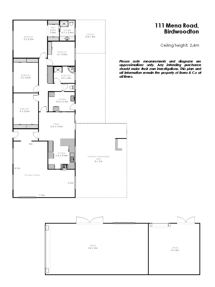 Floorplan of Homely house listing, 111 Mena Road, Birdwoodton VIC 3505