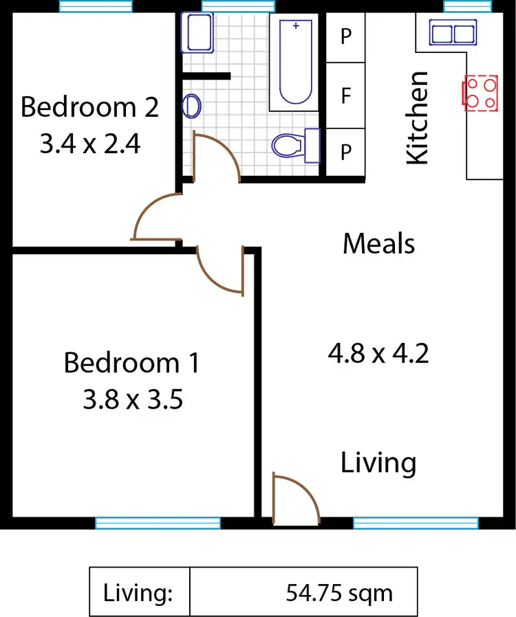 Floorplan of Homely unit listing, 59/6 Loades Street, Salisbury SA 5108