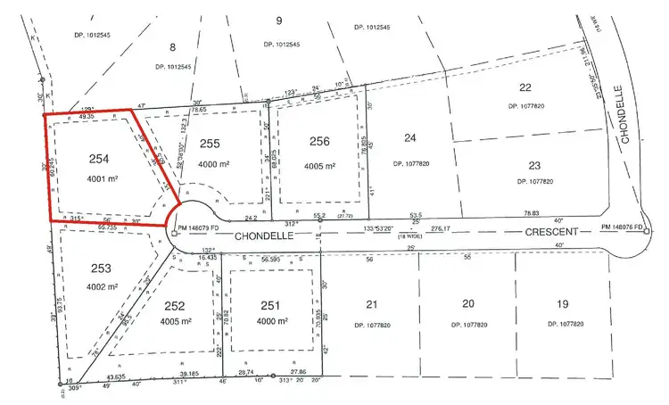 Floorplan of Homely land listing, Lot 254 Chondelle Crescent, Dubbo NSW 2830