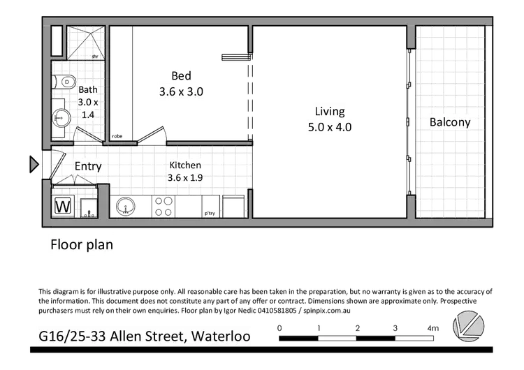 Floorplan of Homely apartment listing, G16/25-33 Allen Street, Waterloo NSW 2017