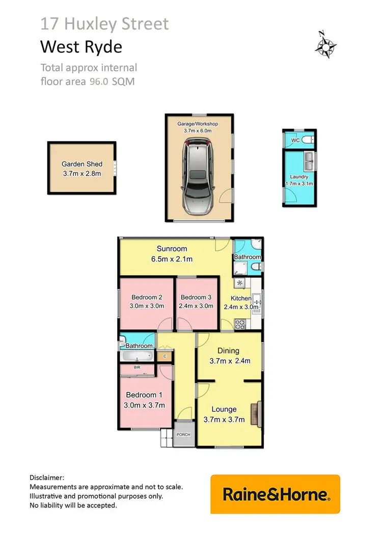 Floorplan of Homely house listing, 17 Huxley St, West Ryde NSW 2114