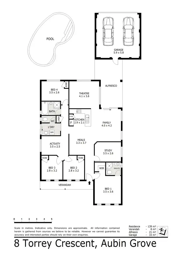 Floorplan of Homely house listing, 8 Torrey Crescent, Aubin Grove WA 6164