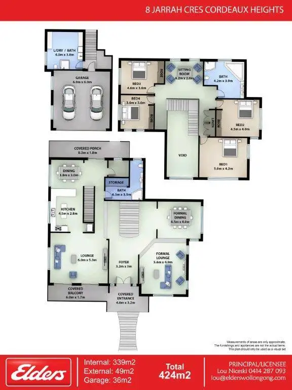Floorplan of Homely house listing, 8 Jarrah Crescent, Cordeaux Heights NSW 2526