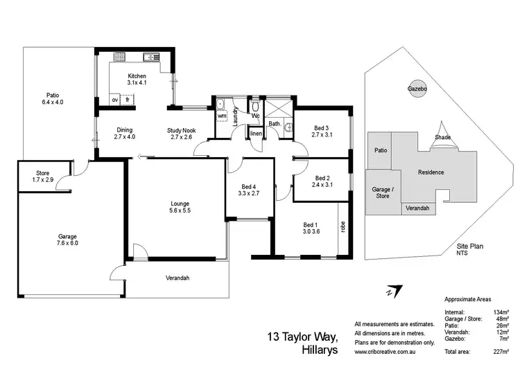 Floorplan of Homely house listing, 13 Taylor Way, Hillarys WA 6025