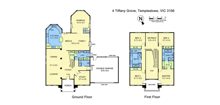 Floorplan of Homely house listing, 4 Tiffany Grove, Templestowe VIC 3106