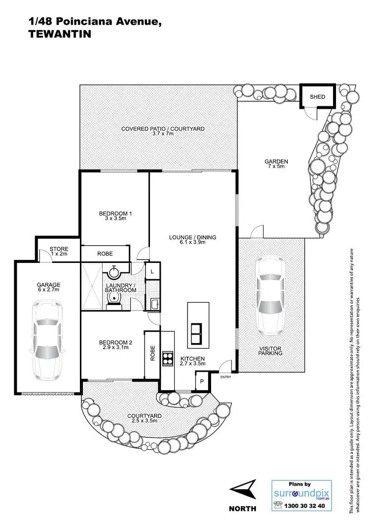 Floorplan of Homely apartment listing, 1/48 Poinciana Avenue, Tewantin QLD 4565
