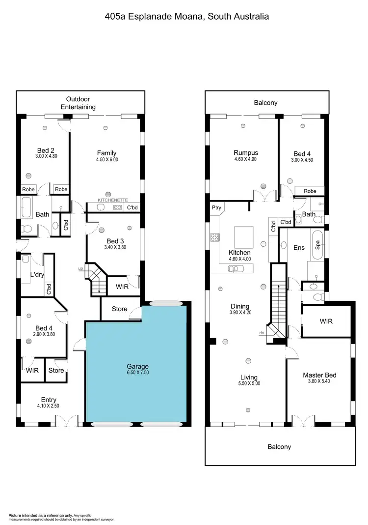 Floorplan of Homely house listing, 405A Esplanade, Moana SA 5169