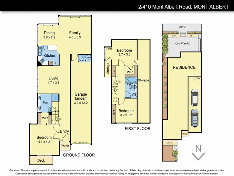 Floorplan of Homely townhouse listing, 2/410 Mont Albert Road, Mont Albert VIC 3127