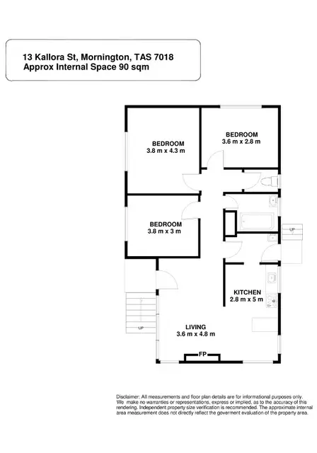 Floorplan of Homely house listing, 13 Kallora Street, Mornington TAS 7018