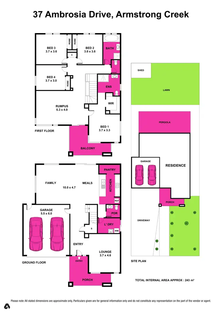 Floorplan of Homely house listing, 37 Ambrosia Drive, Armstrong Creek VIC 3217
