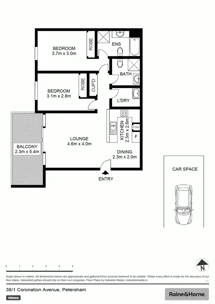 Floorplan of Homely apartment listing, 38/1-3 Coronation Ave, Petersham NSW 2049
