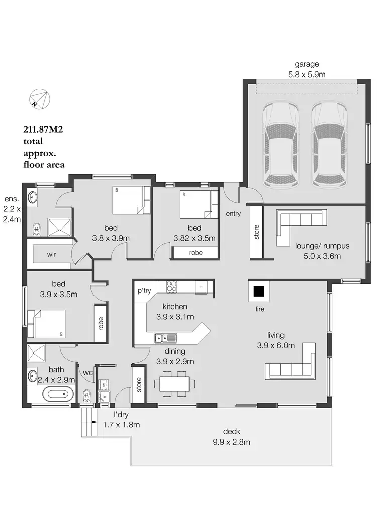 Floorplan of Homely house listing, 49 Piper Avenue, Youngtown TAS 7249