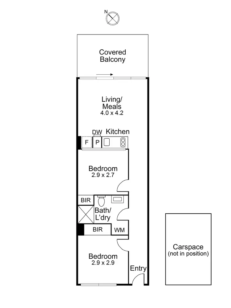 Floorplan of Homely apartment listing, 203/80 Ormond Street, Kensington VIC 3031