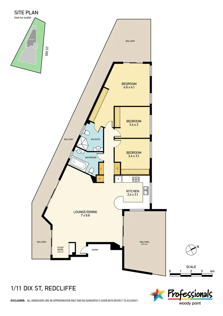 Floorplan of Homely unit listing, 1/11 Dix Street, Redcliffe QLD 4020