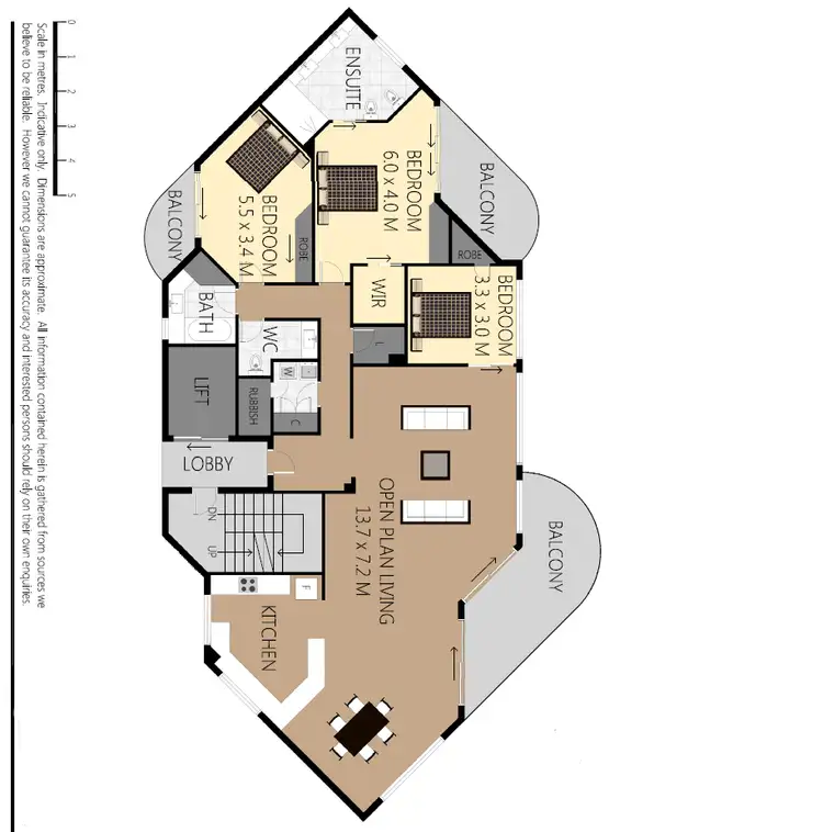 Floorplan of Homely unit listing, Unit @ 255 Hedges Avenue, Mermaid Beach QLD 4218