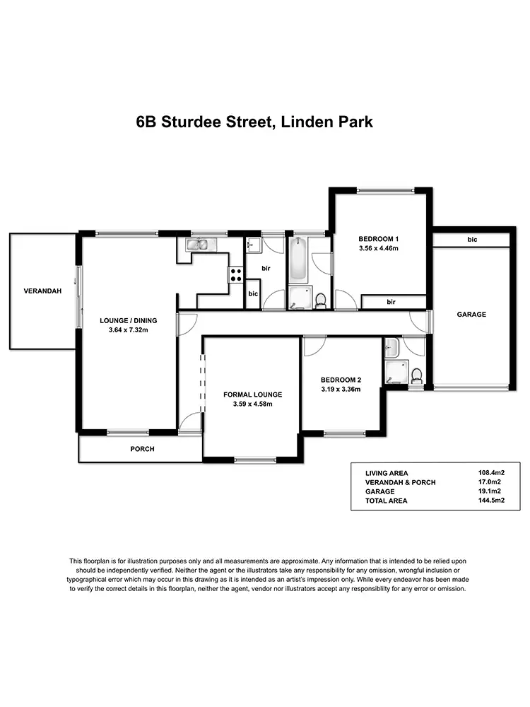 Floorplan of Homely house listing, 6B Sturdee Street, Linden Park SA 5065