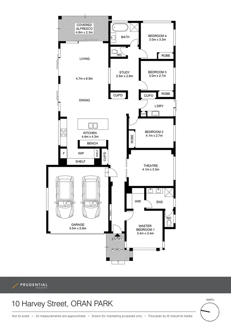 Floorplan of Homely house listing, 10 Harvey Street, Oran Park NSW 2570