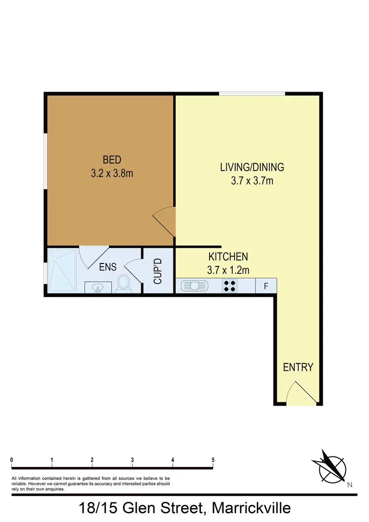 Floorplan of Homely apartment listing, 18/13-15 Glen Street, Marrickville NSW 2204