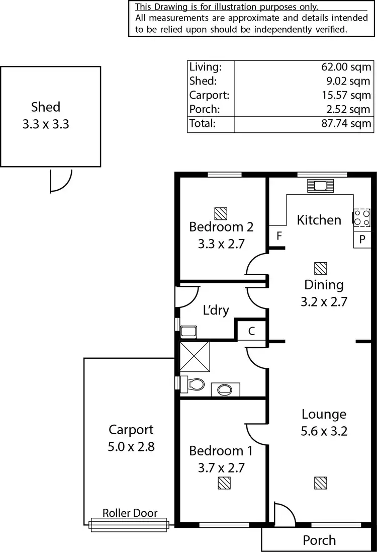 Floorplan of Homely unit listing, Unit 6,24A Spains Road, Salisbury Downs SA 5108