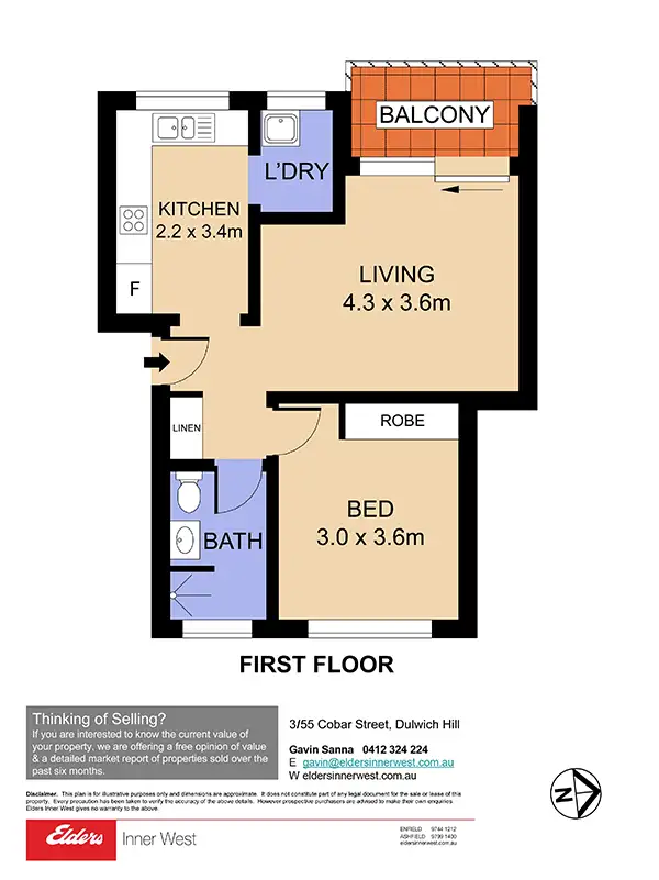 Floorplan of Homely unit listing, 3/55 Cobar Street, Dulwich Hill NSW 2203