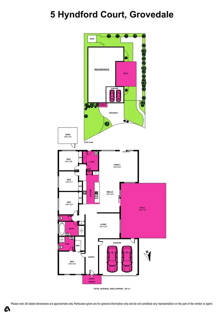 Floorplan of Homely house listing, 5 Hyndford Court, Grovedale VIC 3216