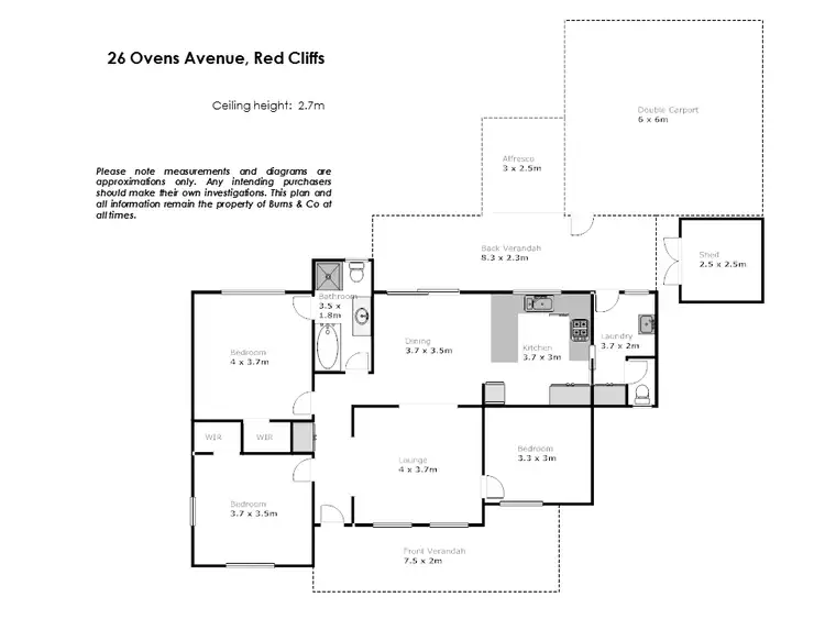 Floorplan of Homely house listing, 26 Ovens Avenue, Red Cliffs VIC 3496
