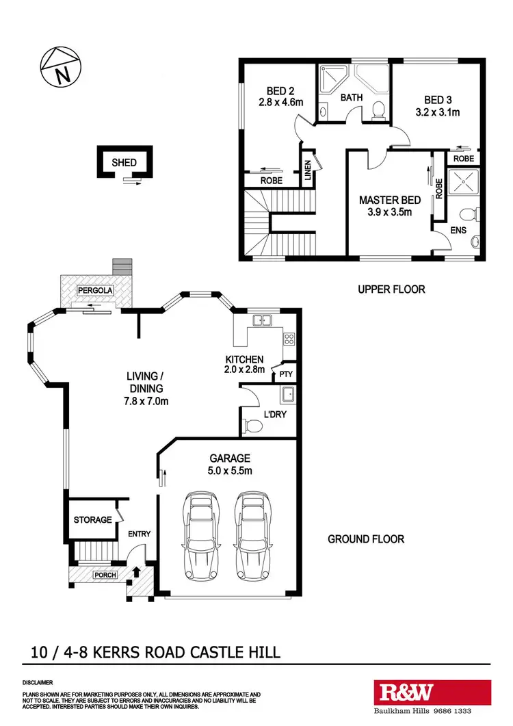 Floorplan of Homely townhouse listing, 10/4-8 Kerrs Road, Castle Hill NSW 2154