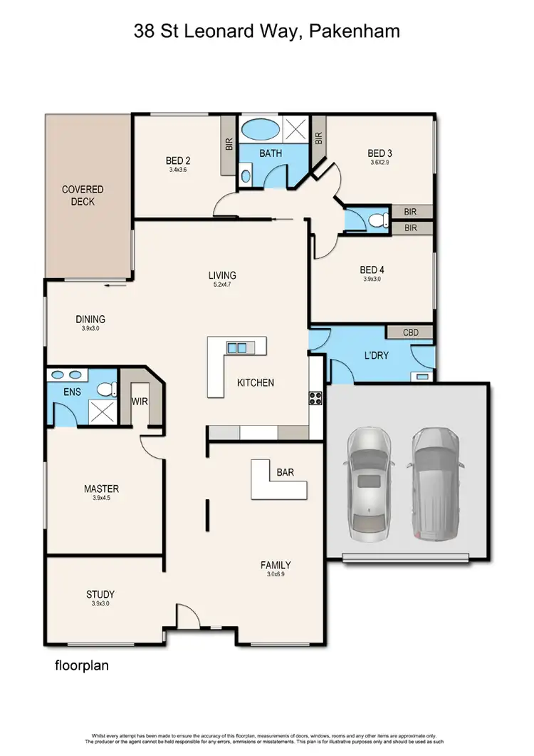 Floorplan of Homely house listing, 38 St Leonard Way, Pakenham VIC 3810