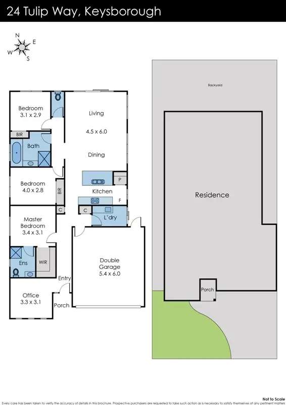 Floorplan of Homely house listing, 24 Tulip Way, Keysborough VIC 3173