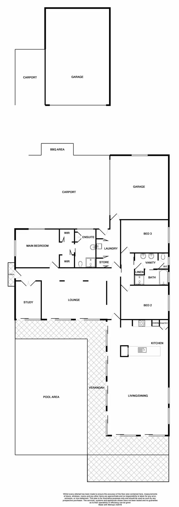 Floorplan of Homely house listing, 339 Morpeth Road, Morpeth NSW 2321