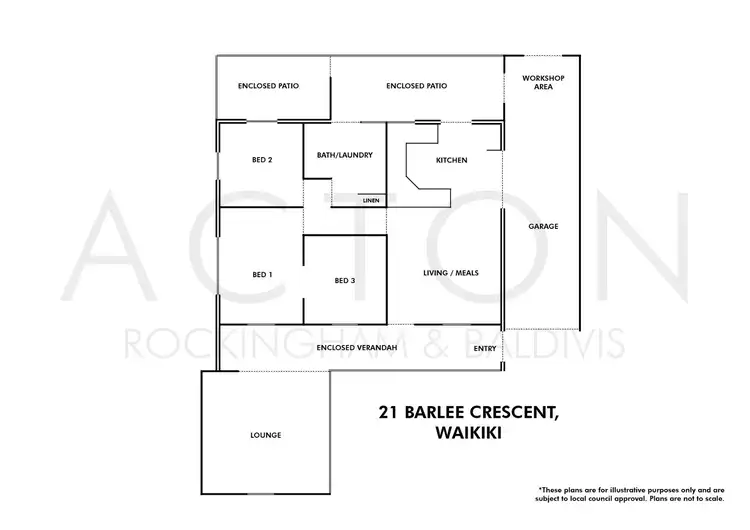 Floorplan of Homely house listing, 21 Barlee Crescent, Waikiki WA 6169