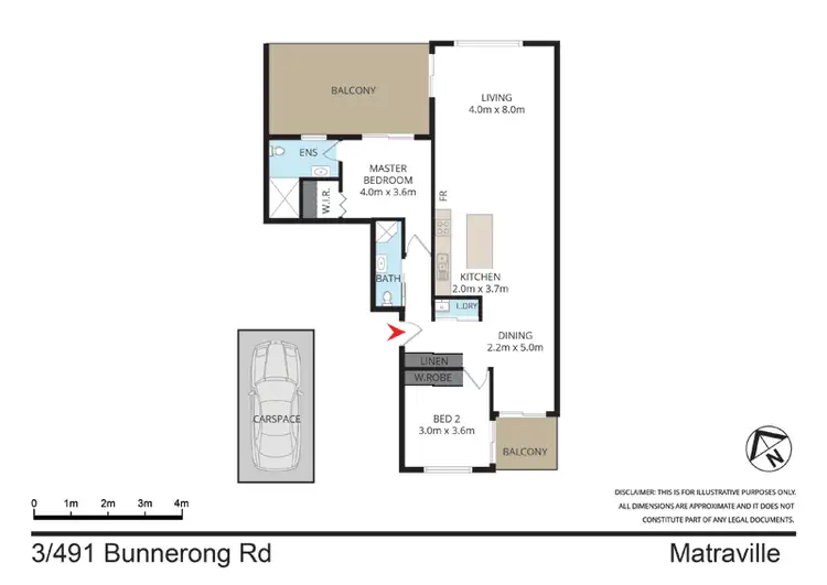 Floorplan of Homely unit listing, 3/491 Bunnerong Road, Matraville NSW 2036