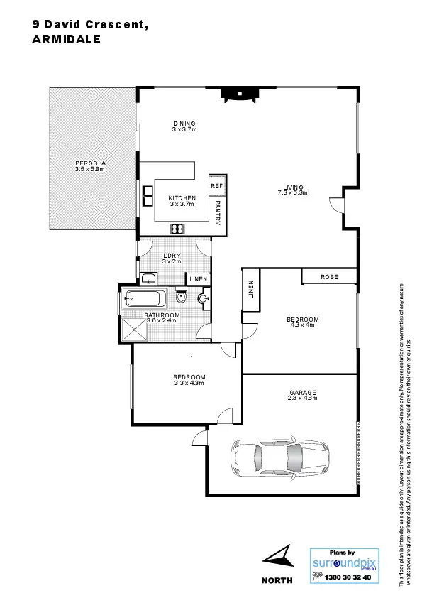 Floorplan of Homely house listing, 9 David Crescent, Armidale NSW 2350