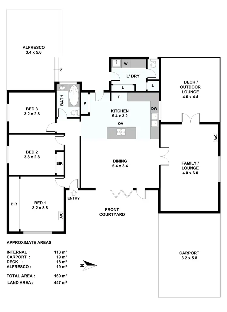 Floorplan of Homely house listing, 215 Burniston Street, Scarborough WA 6019