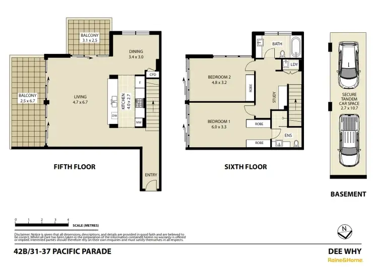 Floorplan of Homely unit listing, 42B/31-37 Pacific Parade, Dee Why NSW 2099