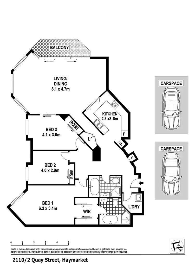Floorplan of Homely apartment listing, 2110/2 Quay Street, Haymarket NSW 2000