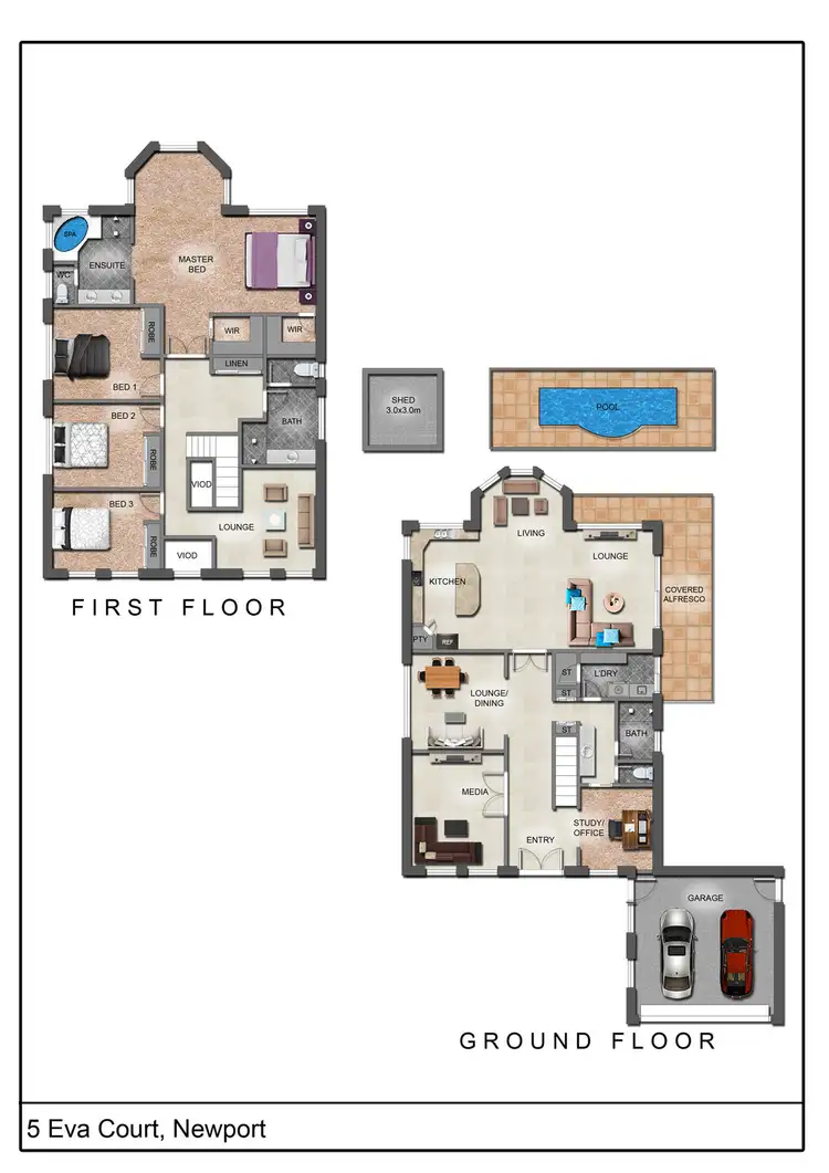 Floorplan of Homely house listing, 5 Eva Court, Newport QLD 4020