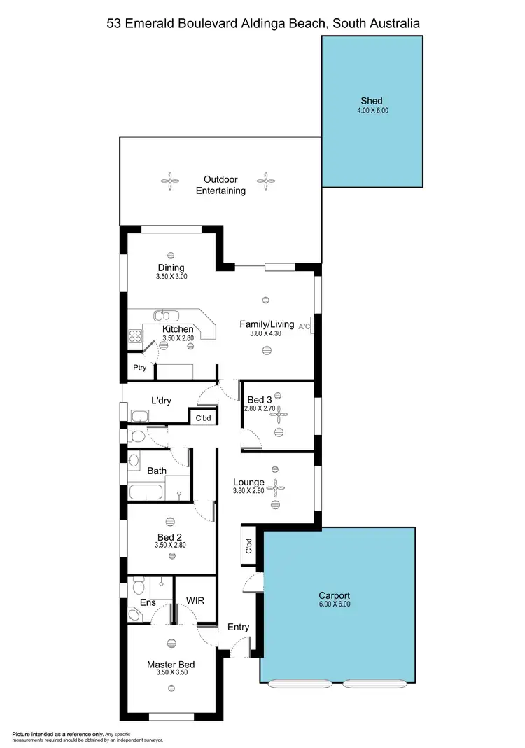 Floorplan of Homely house listing, 53 Emerald Boulevard, Aldinga Beach SA 5173